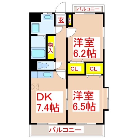 グリーンコート力の物件間取画像